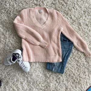 ⬇️SALE⬇️J.CREW Textured Cotton Sweater Pink SZ M